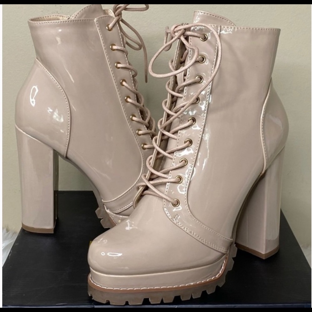 Liliana patent platform bootie